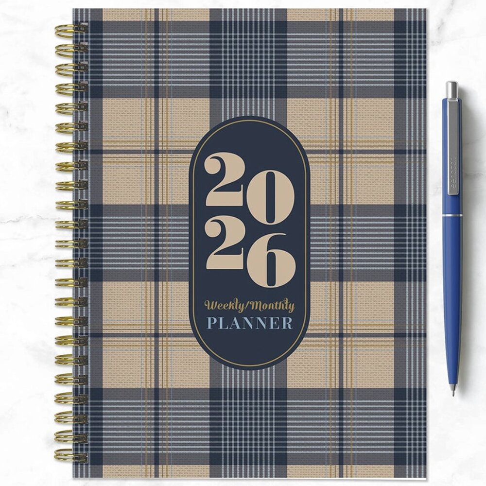 2026 Classic Plaid Weekly Monthly Planner